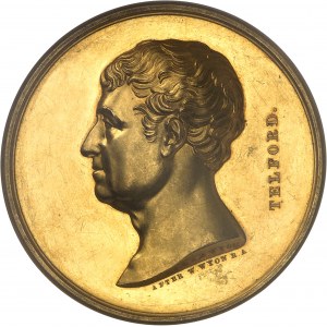 Georges V (1910-1936). Médaille d’Or, Thomas Telford et l’Institut des Ingénieurs civils, par J. S. & A. B. Wyon d’après W. Wyon, avec attribution à Sir Henry Fowler [1828] - 1921-1922, Londres.