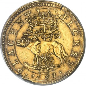 Parme, Ranuccio Ier Farnèse (1592-1622). 2 doppie datée 1599 PP, Piacenza.