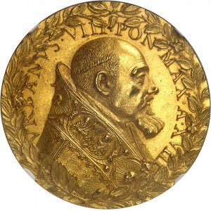 Vatican, Urbain VIII (1623-1644). Médaille d’Or annuelle, exploitation des mines de fer de Monte Leone, par Gaspare Mola 1641 - An XVII, Rome.