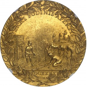 Vatican, Urbain VIII (1623-1644). Médaille d’Or annuelle, exploitation des mines de fer de Monte Leone, par Gaspare Mola 1641 - An XVII, Rome.