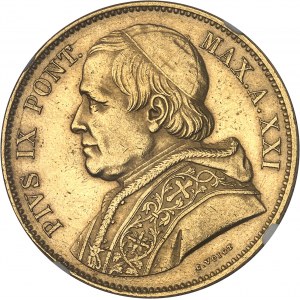 Vatican, Pius IX (1846-1878). 100 lira 1866 - Year XXI, R, Rome.