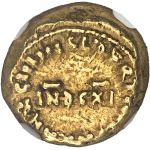 Omeyyades, époque d’Al-Walid Ier (705-715). Solidus An XI = AH 94 (712-713), Al-Andalus.