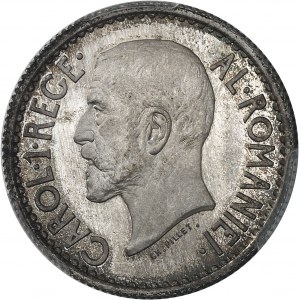 Charles Ier de Roumanie (1866-1914). Essai de 2 lei par Ch. Pillet, Frappe spéciale (SP) 1914, Paris.
