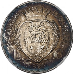 Victor-Emmanuel III (1900-1946). Essai de 10 lire, Flan bruni (PROOF) 1925, R, Rome.