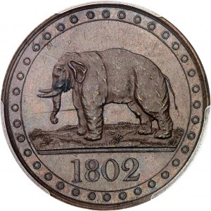 Georges III (1760-1820). 1/48e de rixdollar, Flan bruni (PROOF) 1802, Heaton.