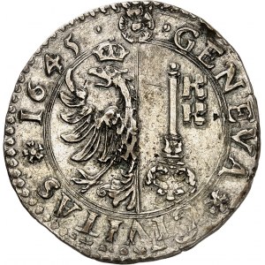 Genève (canton de). XXIIII sols (2 florins) 1645, Genève.