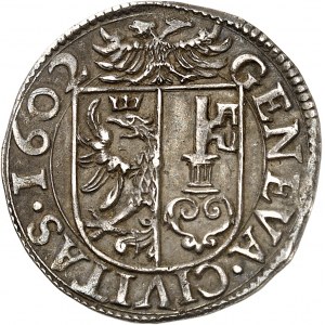 Genève (canton de). XII sols (florin) 1602, Genève.