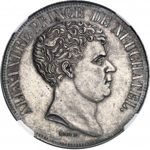 Neuchâtel (Principauté de), Alexandre Berthier (1806-1814). Épreuve de 5 francs à la date incomplète, refrappe postérieure 181- (1813), Paris.
