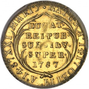 Obwald (canton de). Ducat, tricentenaire de la mort de Nicolas de Flüe, refrappe postérieure 1787 (1860) S, Berne.