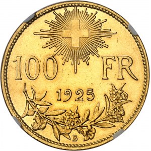 Confédération Helvétique (1848 à nos jours). 100 francs Vreneli 1925, B, Berne.