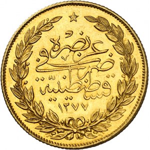 Abdülaziz (1861-1876). 100 kurush AH 1277/5 (1866), Constantinople.