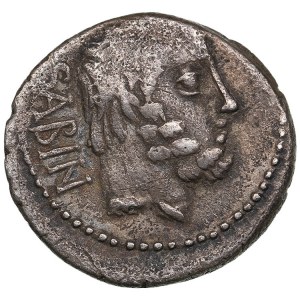 Roman Republic (Rome) AR fourrée denarius 89 BC - L. Titurius L.f. Sabinus