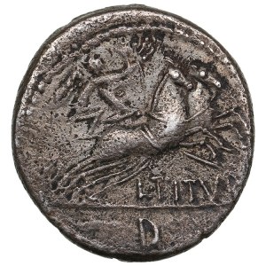 Roman Republic (Rome) AR fourrée denarius 89 BC - L. Titurius L.f. Sabinus