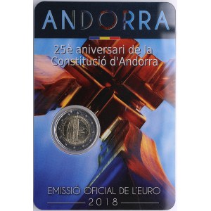 Andorra (Madrid Mint) 2 Euros 2018 - 25th Anniversary of the Constitution of Andorra