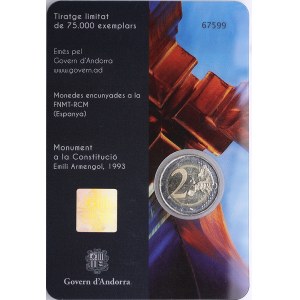 Andorra (Madrid Mint) 2 Euros 2018 - 25th Anniversary of the Constitution of Andorra