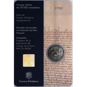 Andorra (Paris Mint) 2 Euros 2019 - 600th Anniversary of the Council of the Land