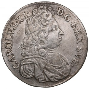 Suède (Stockholm) 2 Mark 1694 AS - Karl XI (1660-1697)
