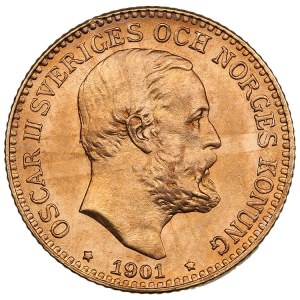 Sweden (Stockholm) 10 Kronor 1901 EB - Oscar II (1872-1907)