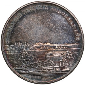 Sweden Silver Award Medal ND (1821/1926) - Royal Academy of Agricultural Sciences - Carl XIV Johan (1818-1844)
