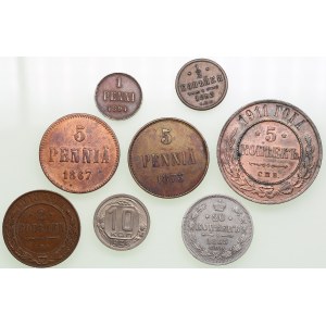 Group of Russian coins (Empire, Finland, USSR) (8)