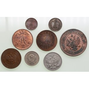 Group of Russian coins (Empire, Finland, USSR) (8)