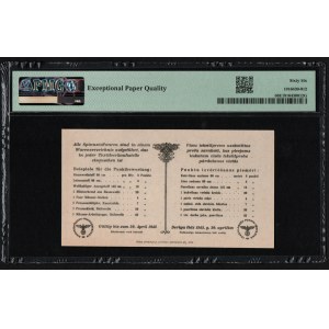 Latvia (Germany Occupation WWII) 1 Punkt 1945 - PMG 66 EPQ Gem Uncirculated