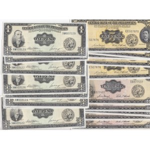 Philippines 1,5,10 Pesos 1949 (18) - Sequential #