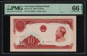 Viet Nam 10 Dong 1958 - PMG 66 EPQ Gem Uncirculated