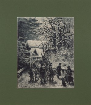 Michał POCIECHA (1852 - 1908), Kolędnicy, 1887-1888