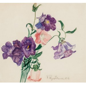Franciszka Wyczółkowska (1879 - 1943), Różowe i fioletowe kampanule