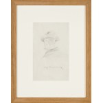 Jerzy Karszniewicz (1878 - 1945), Portrait of Wlastimil Hofman wearing a hat.