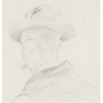 Jerzy Karszniewicz (1878 - 1945), Portrait of Wlastimil Hofman wearing a hat.