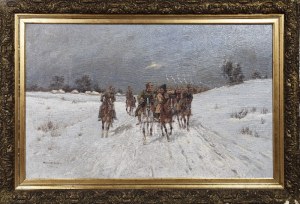 Aleksander MAKOWSKI (1869-1924), Ułani - pytanie o drogę, 1925
