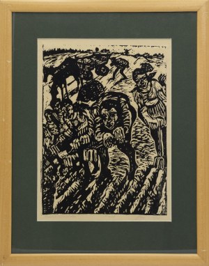 Władysław RZĄB (1910-1992), Kopanie ziemniaków, 1976