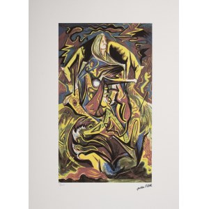 Jackson POLLOCK (1912-1956), Composizione con donna