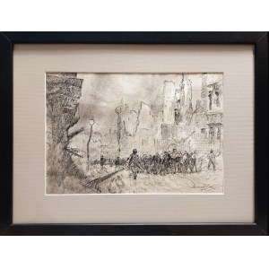 Ryszard PRAUSS (1902-1955), Liquidazione del ghetto di Varsavia, 1945