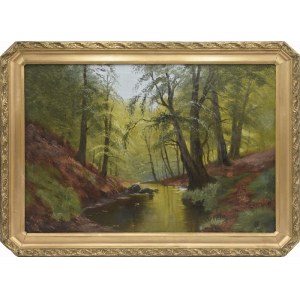 Maler unbestimmt, Fluss im Wald