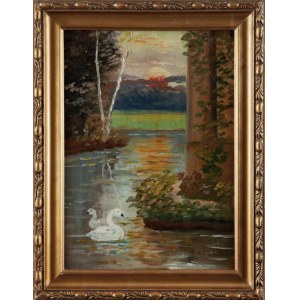 Painter unspecified 20th century, Swans