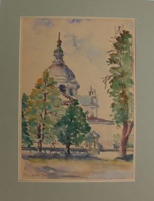 Maria Blomberg-Mrozowska, Pejzaż z kościołem
