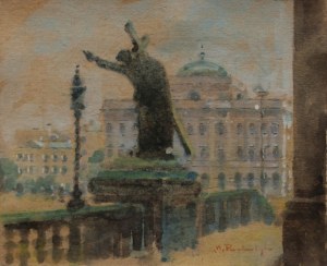 Marian Puchalski, Figura Chrystusa przed kościołem św. Krzyża w Warszawie