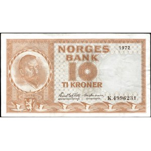 Norway. 10 Kroner 1972