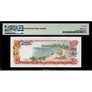 Bahamas. 3 Dollars 1968