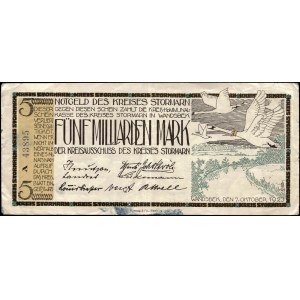 Germany. Stormarn 5 Billion Marks 1923