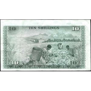 Kenya. 10 Shillings 1969 Uncentered Error