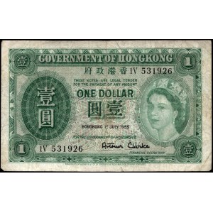 Hong Kong. 1 Dollar 1955