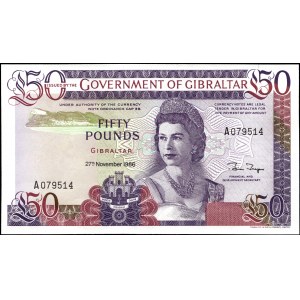 Gibraltar. 50 Pounds 1986