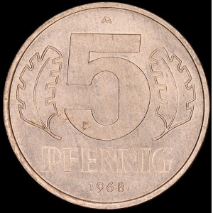 Germany. DDR 5 Pfennig 1968 A