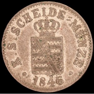 Germany. Saxony 1 Neugroschen 1846 F Silver