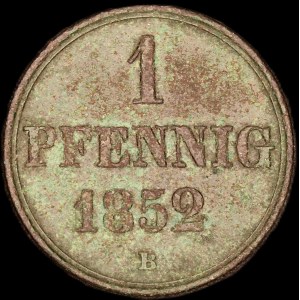 Germany. Hannover 1 Pfennig 1852 B