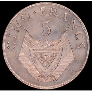 Rwanda. 5 Francs 1987